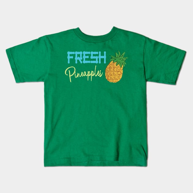 Fresh Pineapples Kids T-Shirt by Eugene and Jonnie Tee's